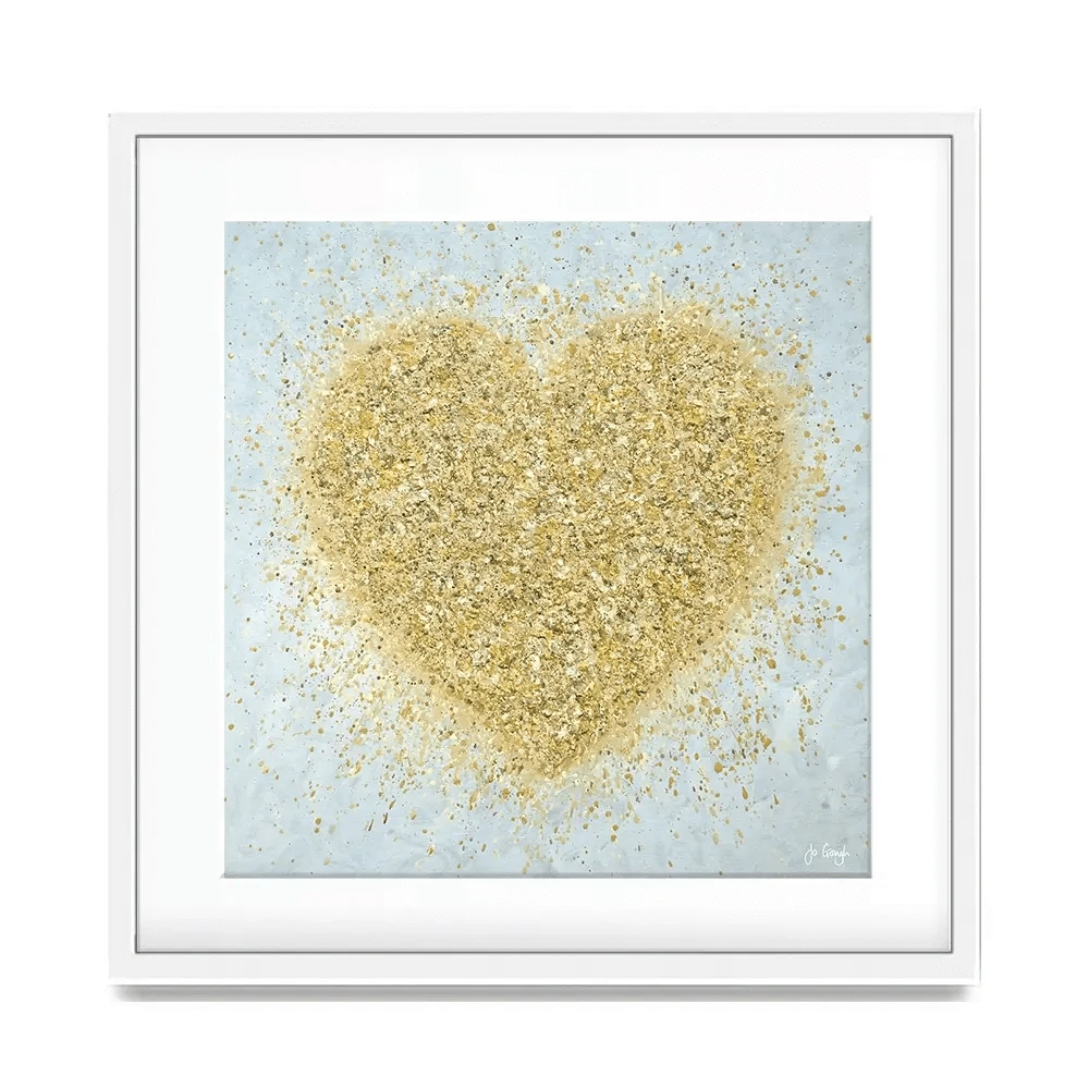 Heart Of Gold Framed Art Print Heart Of Gold Framed Art Print wall art product Jo Gough