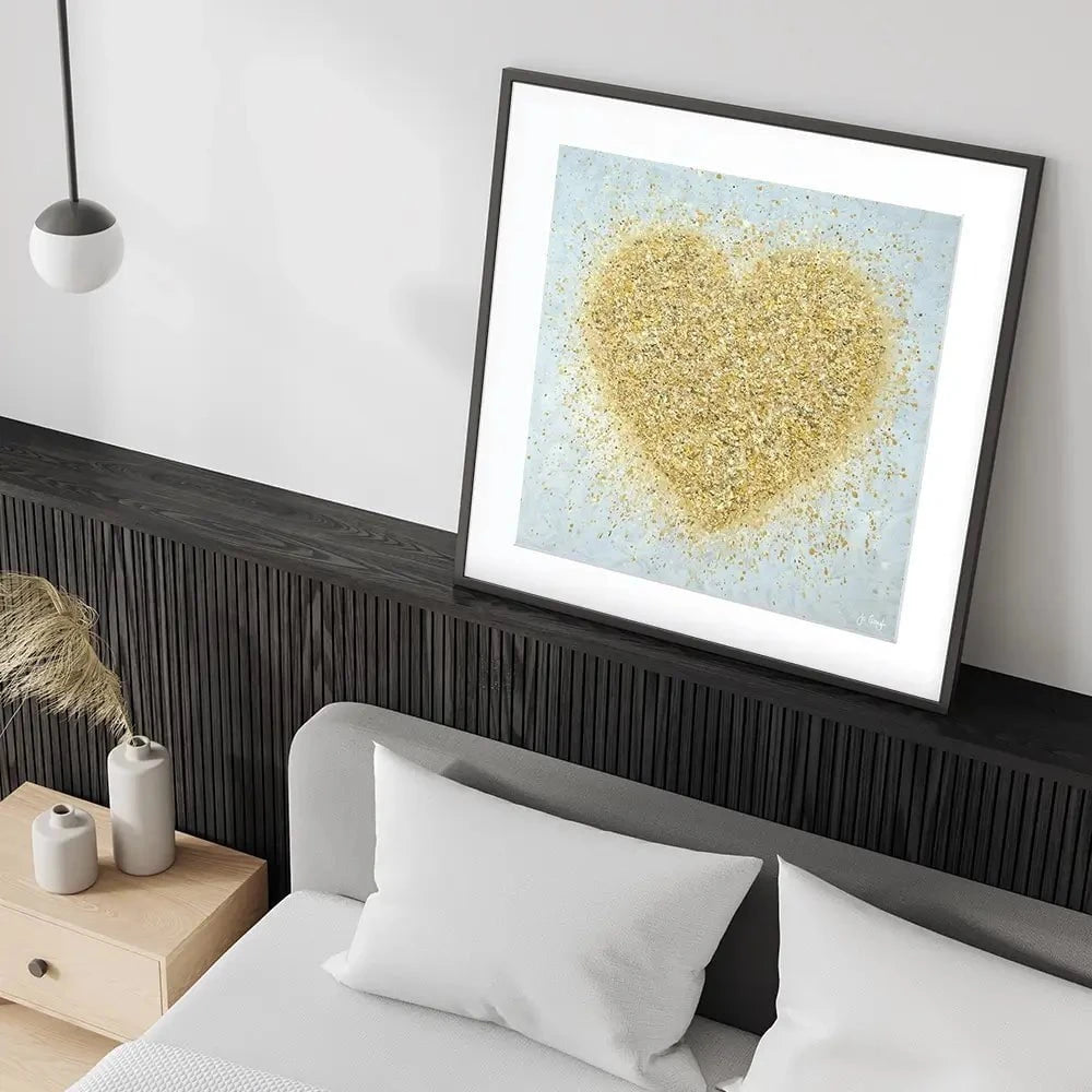 Heart Of Gold Framed Art Print Heart Of Gold Framed Art Print wall art product Jo Gough