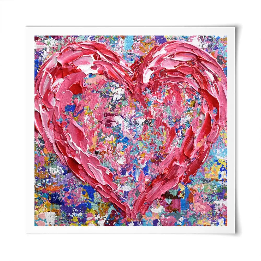 Heart Square Art Print Heart Square Art Print wall art product Olga Tkachyk