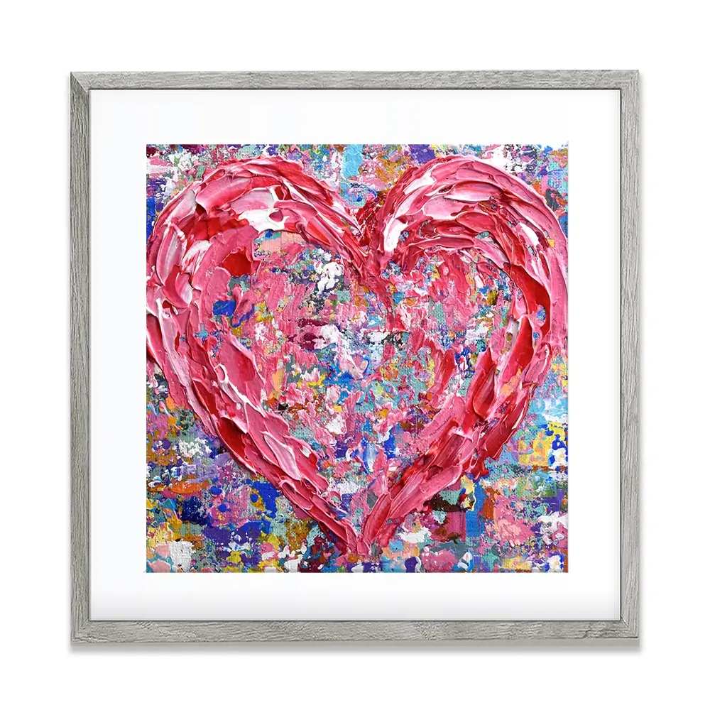 Heart Square Framed Art Print Heart Square Framed Art Print wall art product Olga Tkachyk