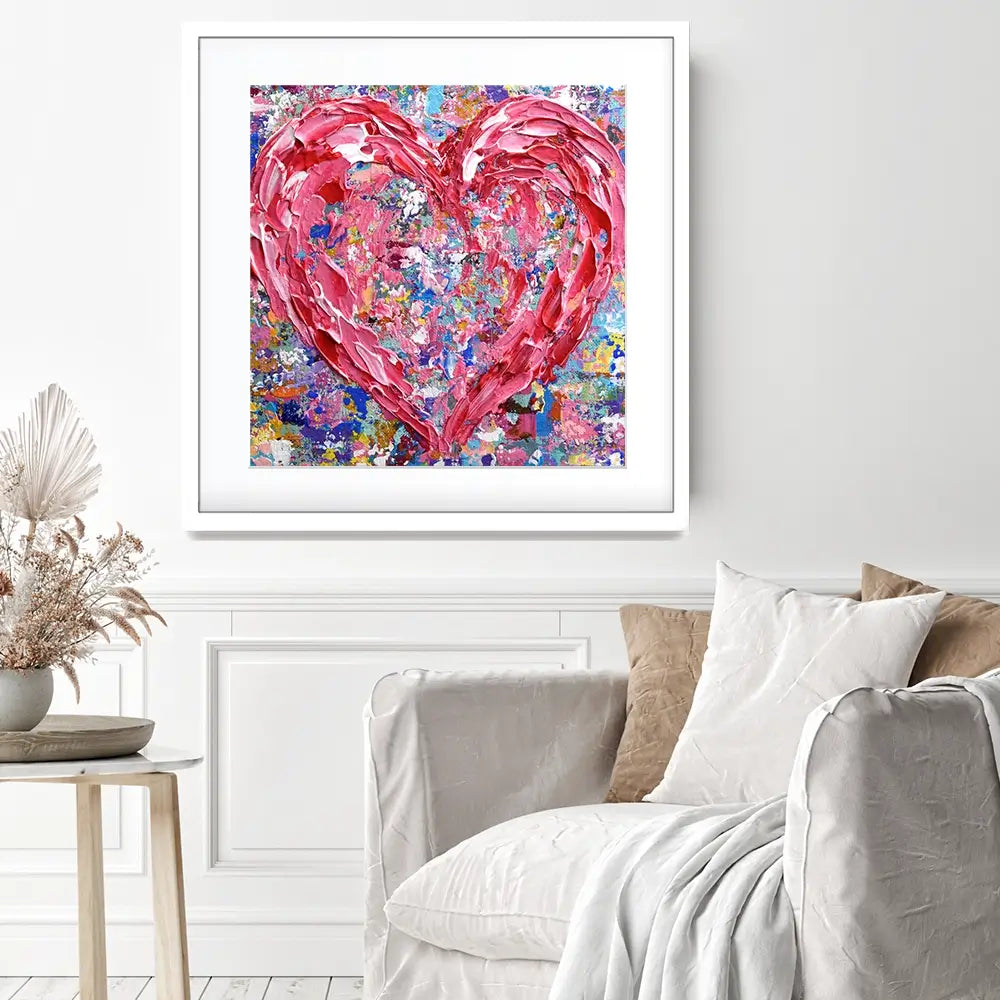 Heart Square Framed Art Print Heart Square Framed Art Print wall art product Olga Tkachyk