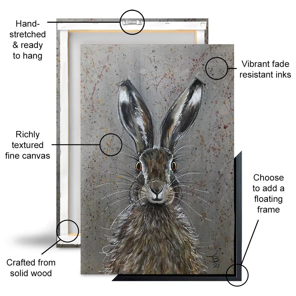Henry The Hare Canvas Print Henry The Hare Canvas Print wall art product Jane Brookshaw