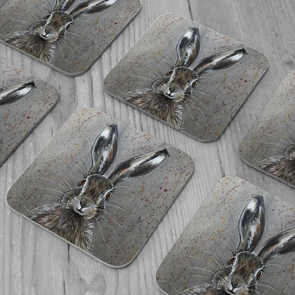 Henry The Hare Coaster Set Henry The Hare Coaster Set wall art product Jane Brookshaw