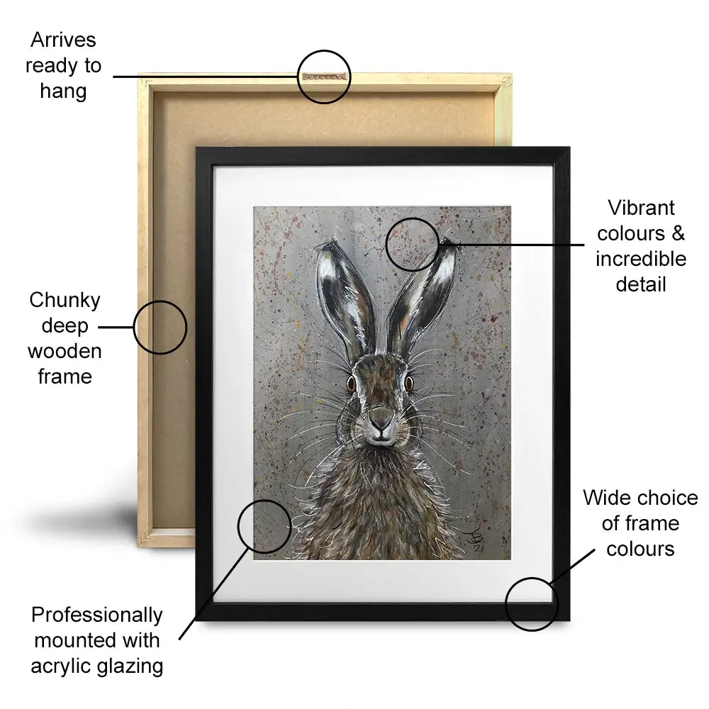 Henry The Hare Framed Art Print Henry The Hare Framed Art Print wall art product Jane Brookshaw