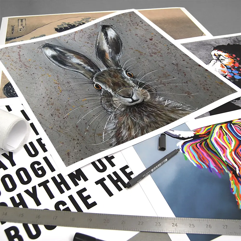 Henry The Hare Square Art Print Henry The Hare Square Art Print wall art product Jane Brookshaw