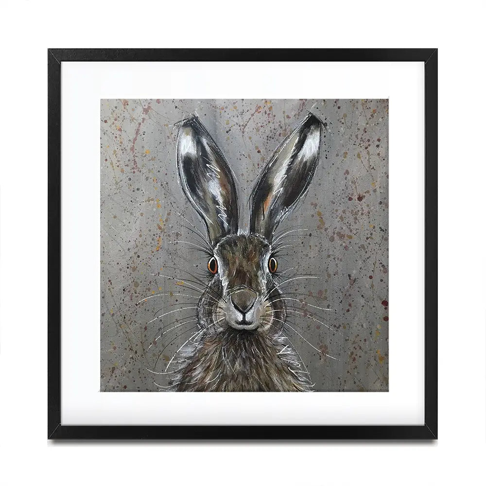 Henry The Hare Square Framed Art Print Henry The Hare Square Framed Art Print wall art product Jane Brookshaw