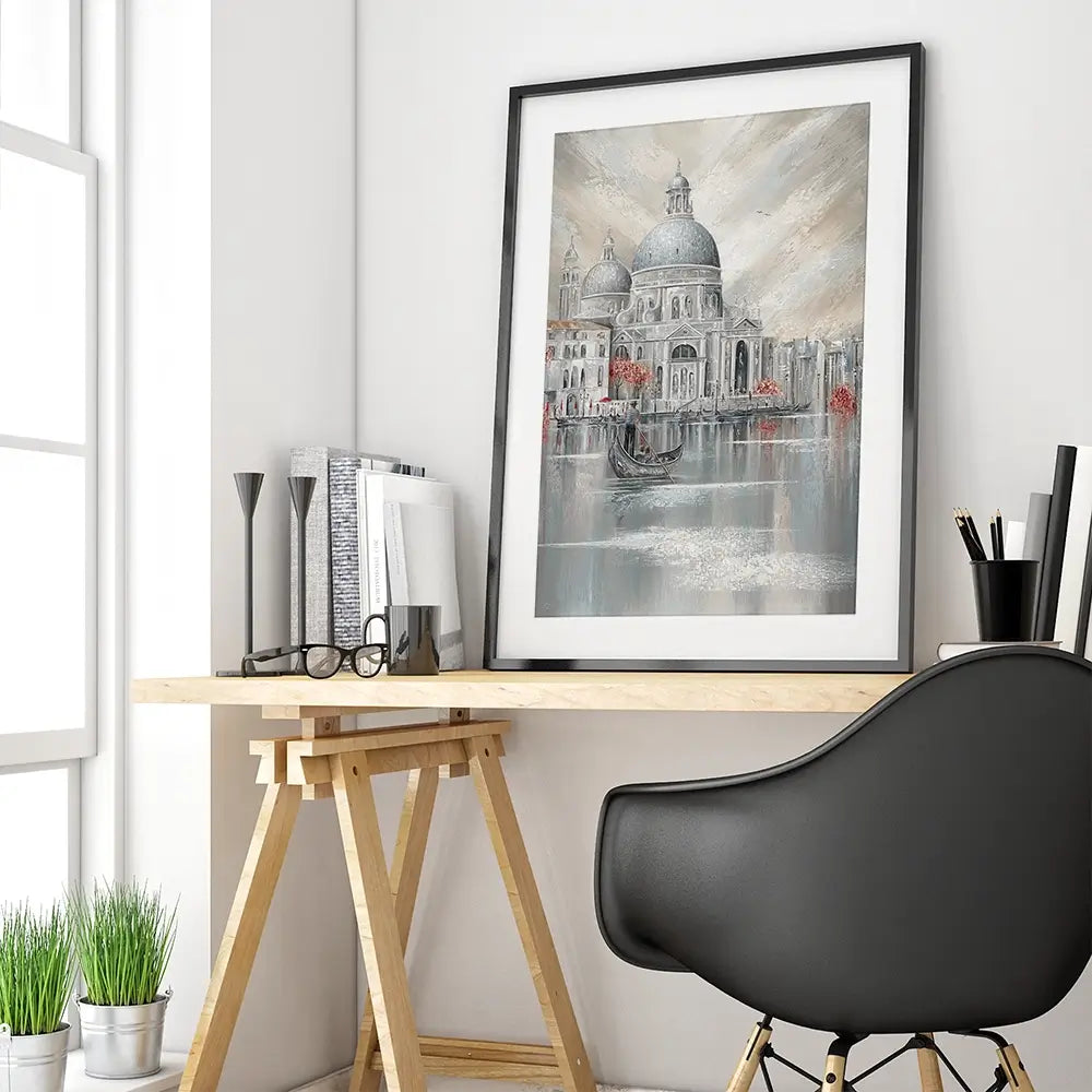 Her City His Heart Framed Art Print Her City His Heart Framed Art Print wall art product Isabella Karolewicz
