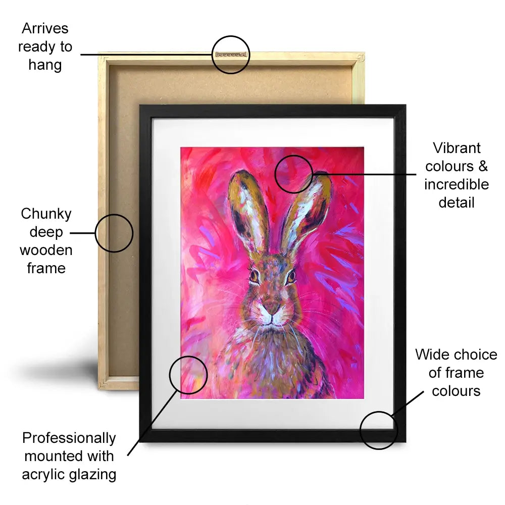 Herbert The Hare Framed Art Print Herbert The Hare Framed Art Print wall art product Jane Brookshaw