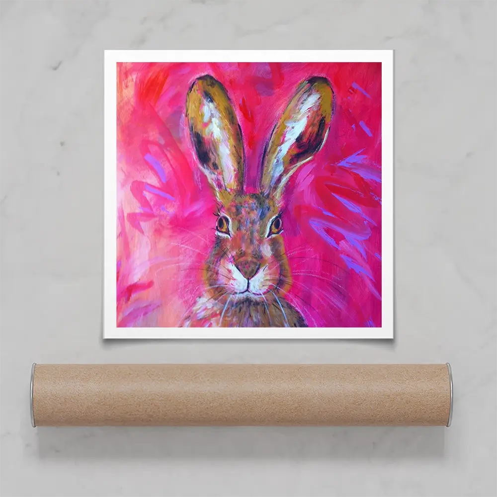 Herbert The Hare Square Art Print Herbert The Hare Square Art Print wall art product Jane Brookshaw