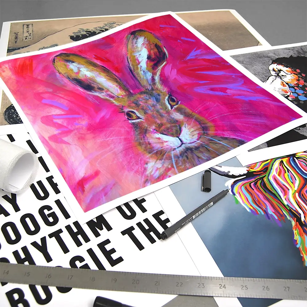 Herbert The Hare Square Art Print Herbert The Hare Square Art Print wall art product Jane Brookshaw