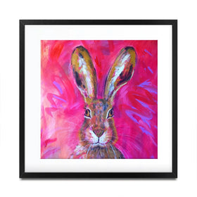 Herbert The Hare Square Framed Art Print Herbert The Hare Square Framed Art Print wall art product Jane Brookshaw