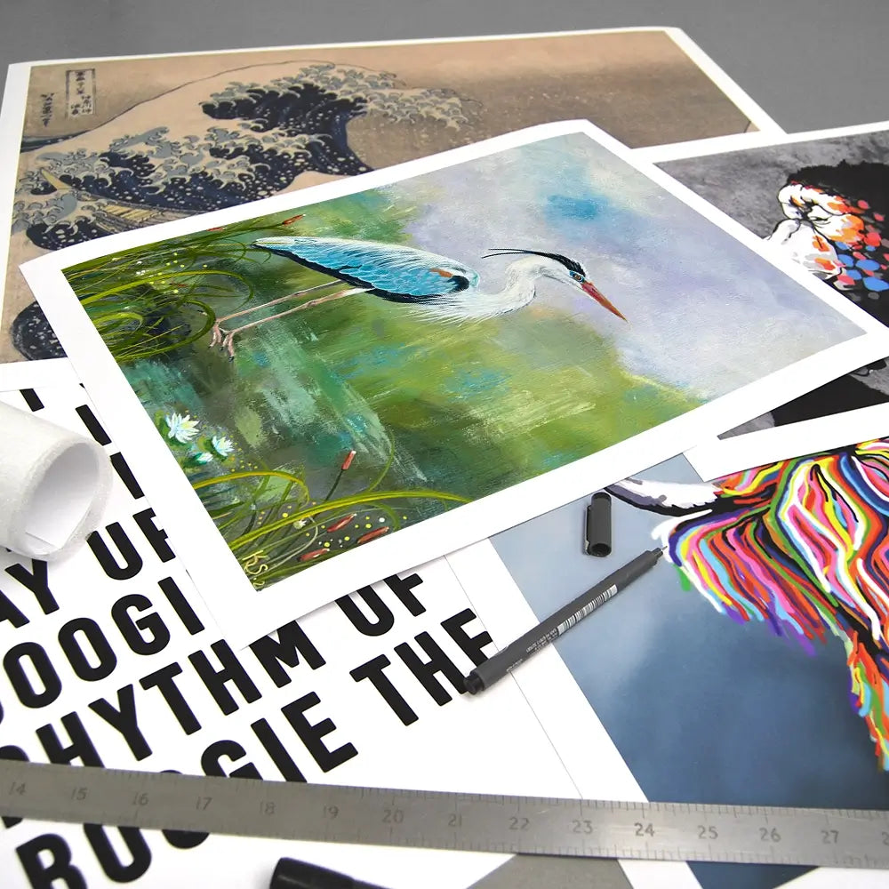 Heron On A Rock Art Print Heron On A Rock Art Print wall art product Karen Sutton