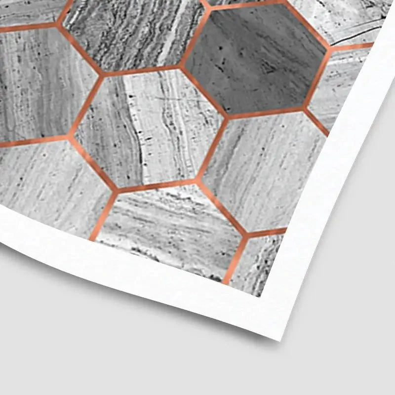 Hexagon Marble Art Print Hexagon Marble Art Print wall art product Emanuela Carratoni - Independent