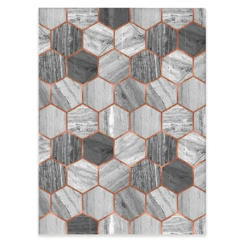Hexagon Marble Canvas Print Hexagon Marble Canvas Print wall art product Emanuela Carratoni - Independent