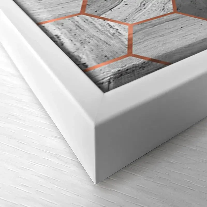 Hexagon Marble Canvas Print Hexagon Marble Canvas Print wall art product Emanuela Carratoni - Independent