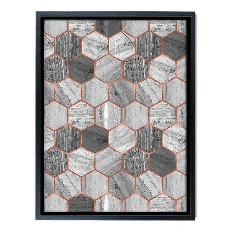 Hexagon Marble Canvas Print Hexagon Marble Canvas Print wall art product Emanuela Carratoni - Independent