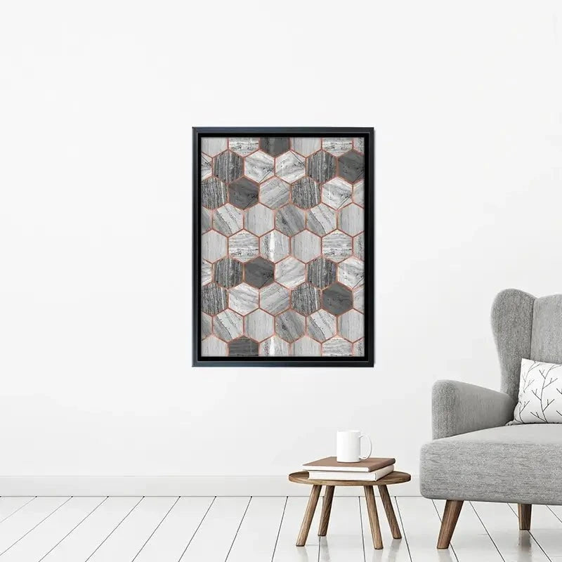 Hexagon Marble Canvas Print Hexagon Marble Canvas Print wall art product Emanuela Carratoni - Independent