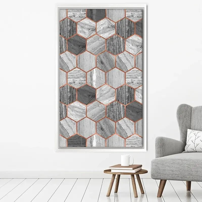 Hexagon Marble Canvas Print Hexagon Marble Canvas Print wall art product Emanuela Carratoni - Independent