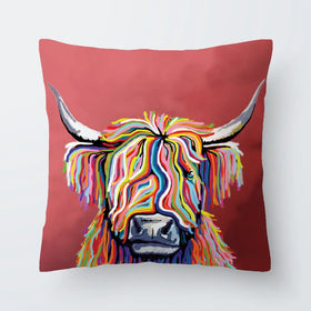 Highland Coo Cushion Highland Coo Cushion wall art product Art Print Shop