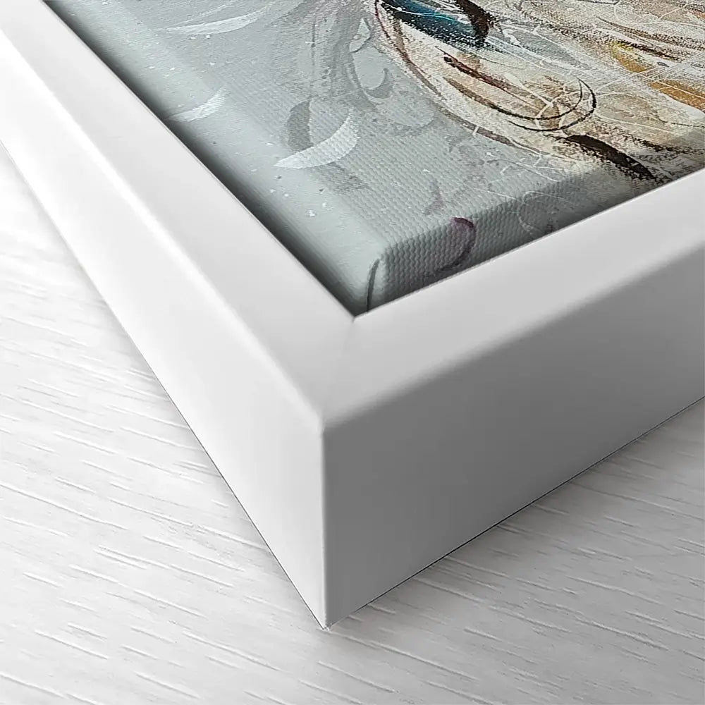 Highland Cow And Butterfly Square Canvas Print Highland Cow And Butterfly Square Canvas Print wall art product Nicola Jane Rowles