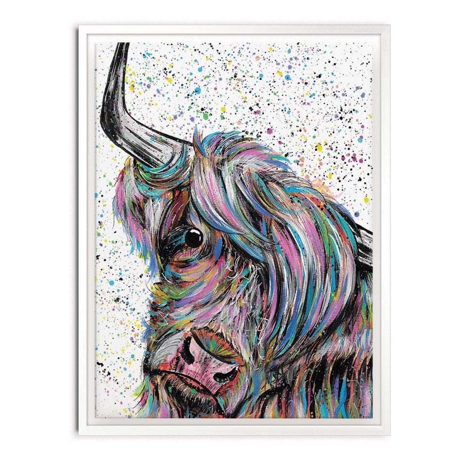 Highland Cow Annie Canvas Print wall art product Emma LC Art