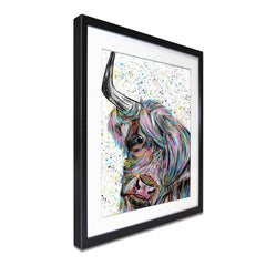 Highland Cow Annie Framed Art Print wall art product Emma LC Art