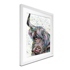 Highland Cow Annie Framed Art Print wall art product Emma LC Art