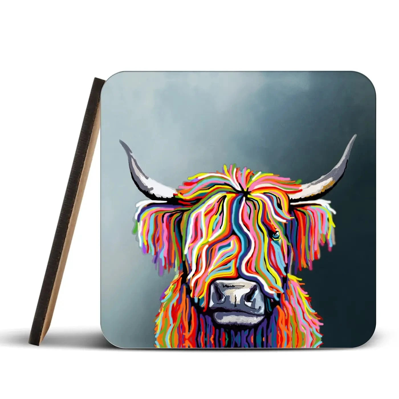 Highland Cow Coaster Set Highland Cow Coaster Set wall art product Independent