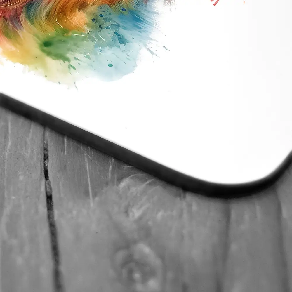 Highland Cow In Colour Coaster Set Rainbow Soul Tree Coaster Set | Rainbow Soul Tree Art Coasters wall art product LSR Design Studio - Independent