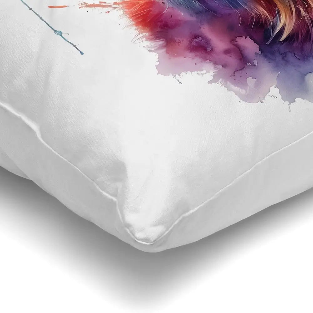 Highland Cow In Colour Cushion Highland Cow In Colour Cushion wall art product LSR Design Studio - Independent