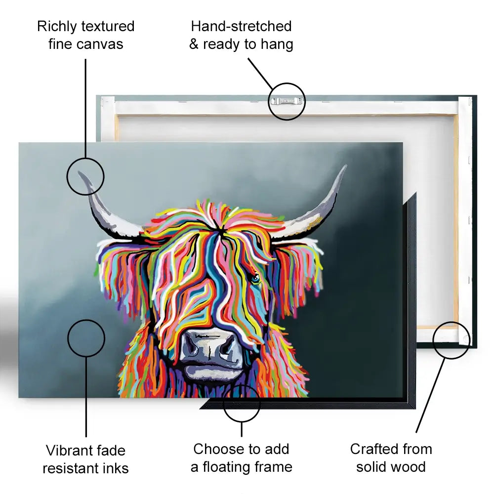 Highland Cow Oversized Canvas Print Highland Cow Oversized Canvas Print wall art product Independent