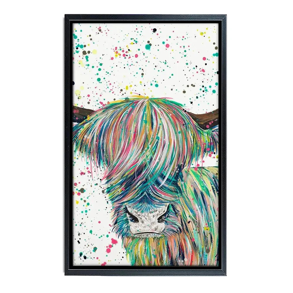 Highland Cow Roland Canvas Print Highland Cow Roland Canvas Print wall art product Emma LC Art