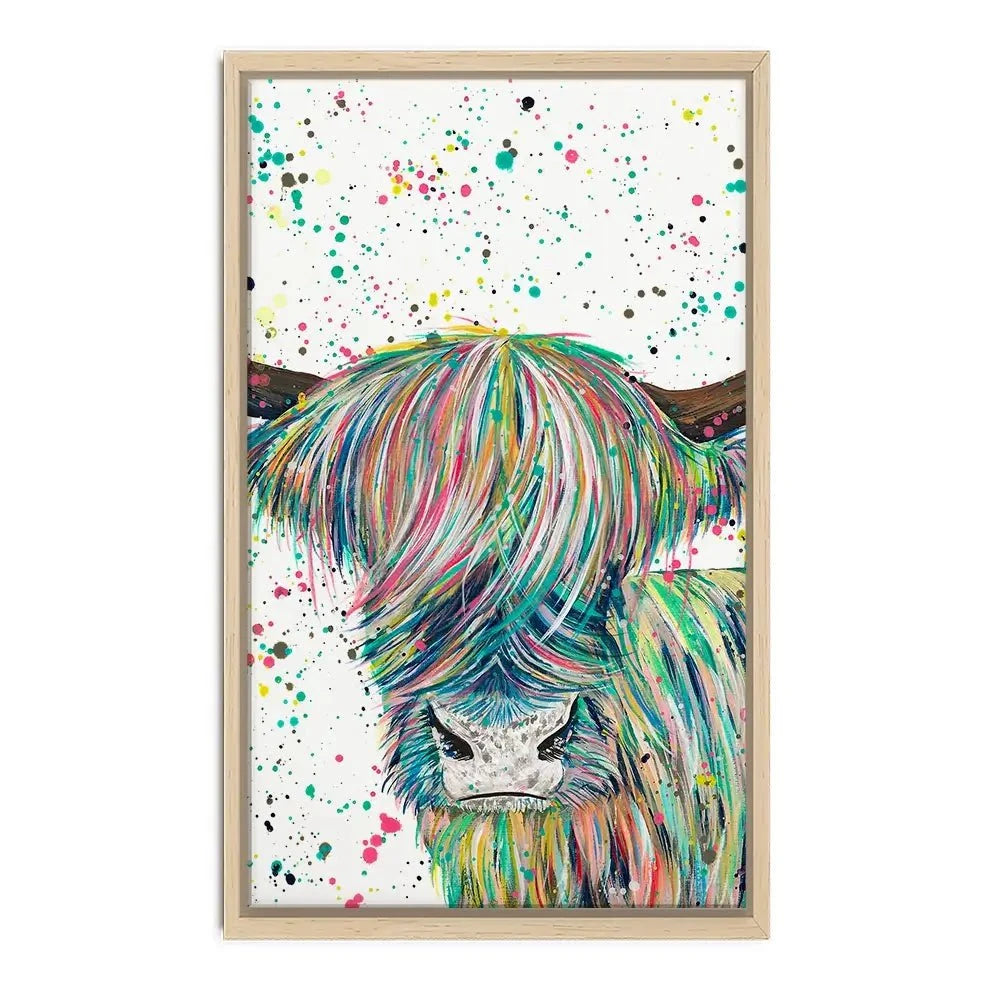Highland Cow Roland Canvas Print Highland Cow Roland Canvas Print wall art product Emma LC Art