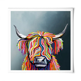 Highland Cow Square Art Print Highland Cow Square Art Print wall art product Independent