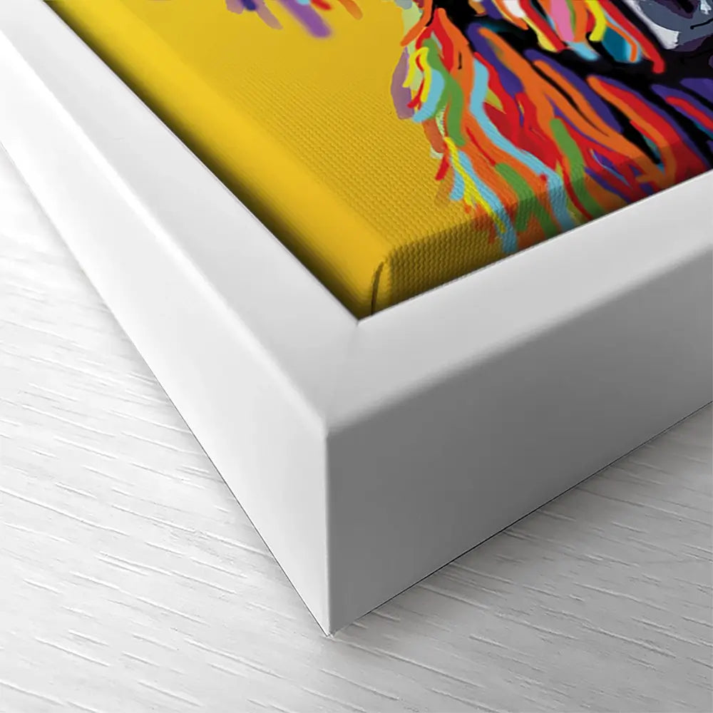 Highland Cow Yellow Oversized Canvas Print Highland Cow Yellow Oversized Canvas Print wall art product Independent