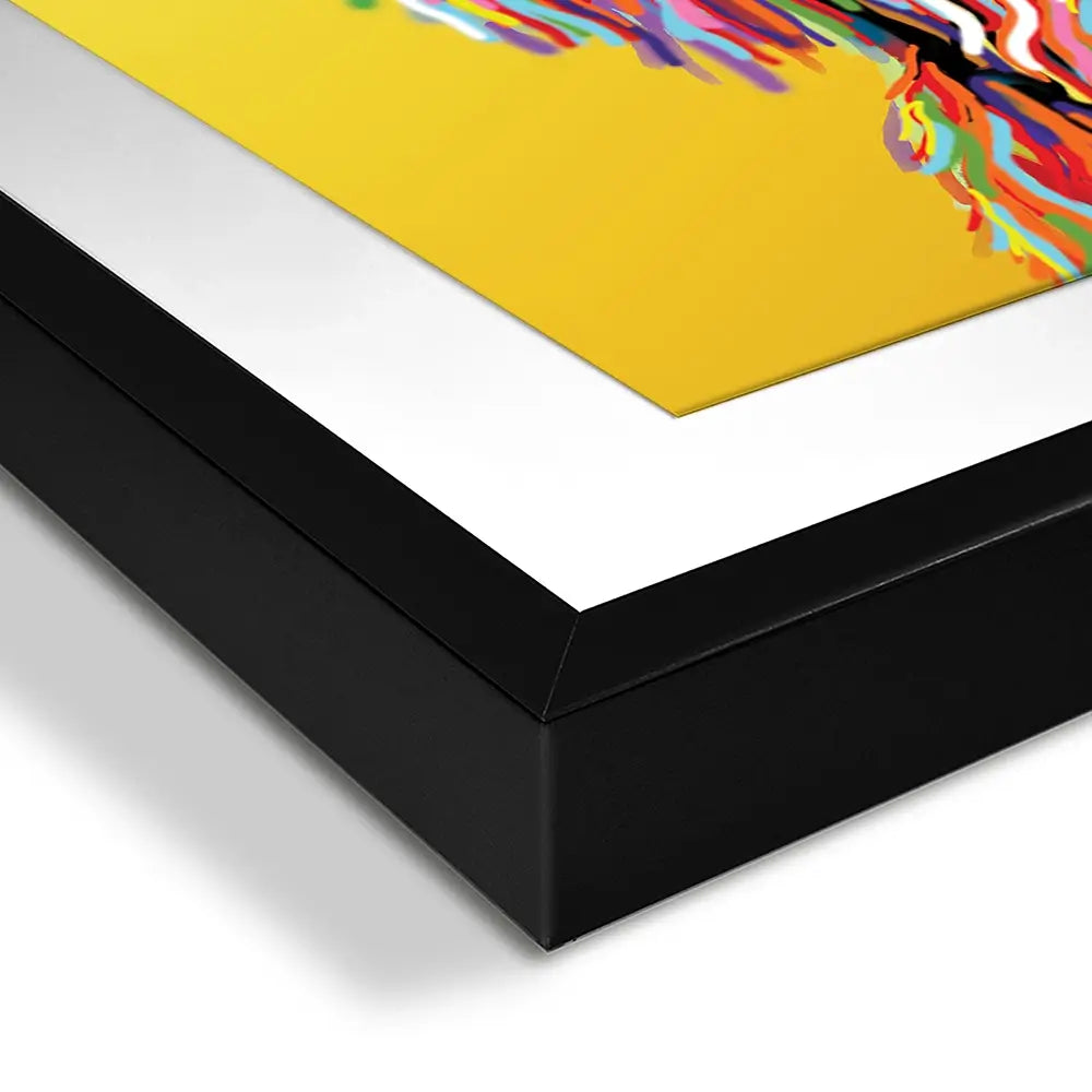 Highland Cow Yellow Square Framed Art Print Highland Cow Yellow Square Framed Art Print wall art product Independent