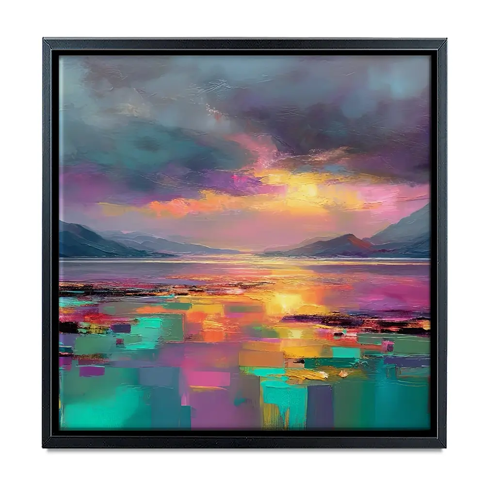 Highland Escape Square Canvas Print Highland Escape Square Canvas Print wall art product Art Print Shop