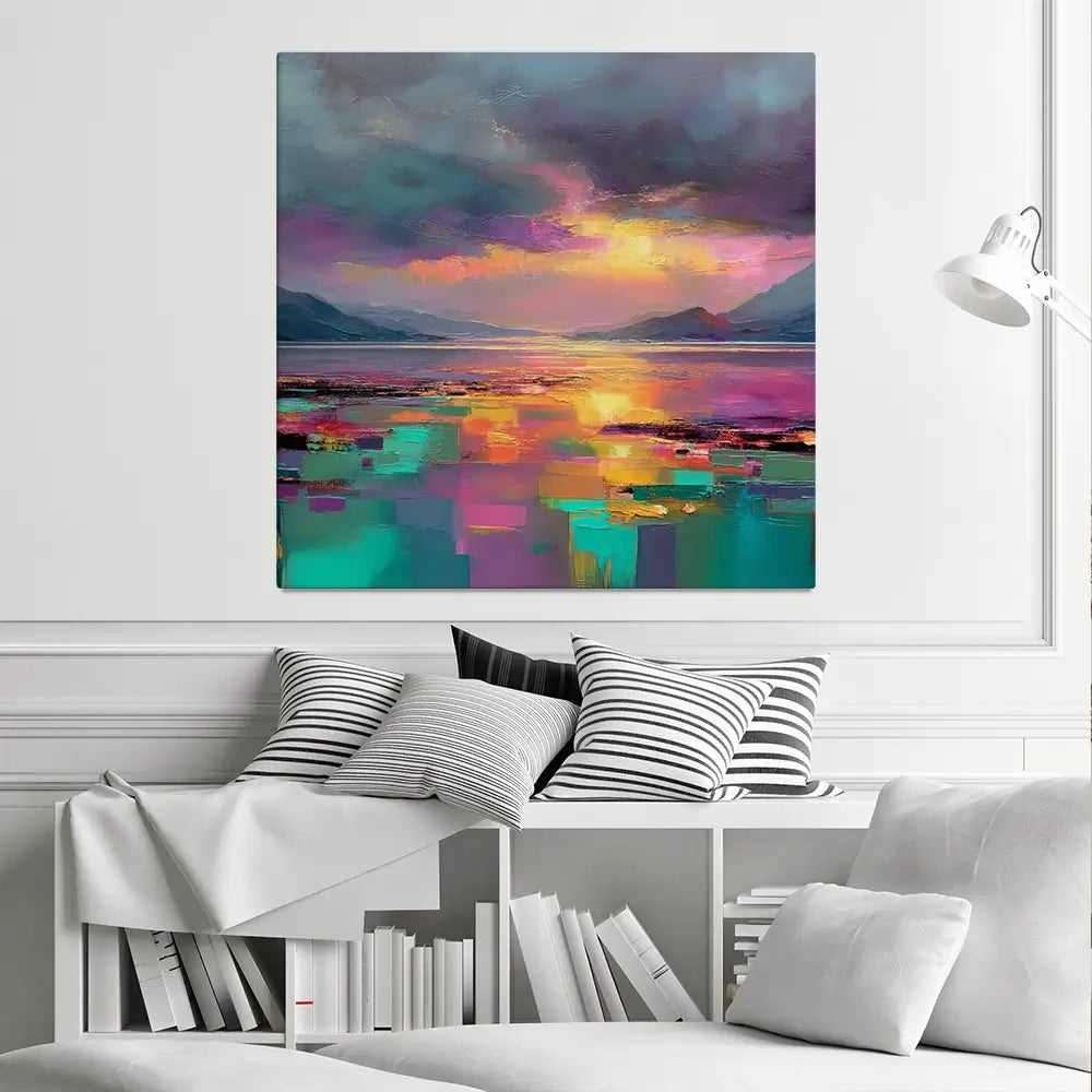 Highland Escape Square Canvas Print Highland Escape Square Canvas Print wall art product Art Print Shop