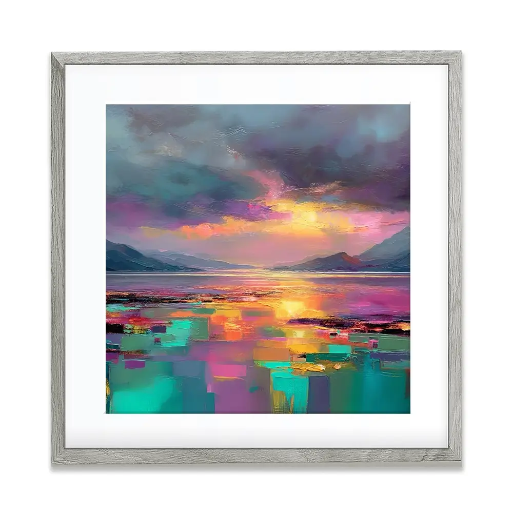 Highland Escape Square Framed Art Print Highland Escape Square Framed Art Print wall art product Art Print Shop