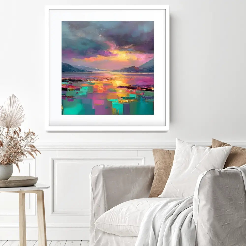 Highland Escape Square Framed Art Print Highland Escape Square Framed Art Print wall art product Art Print Shop