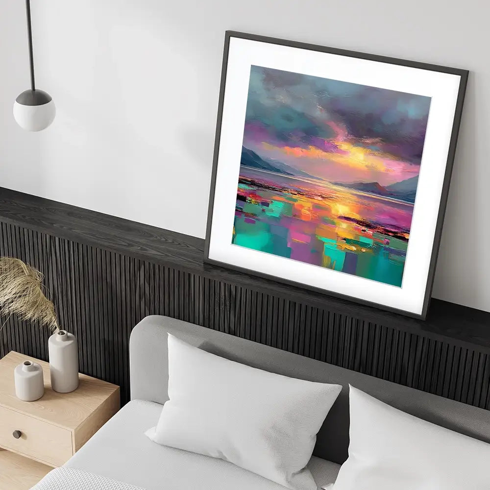 Highland Escape Square Framed Art Print Highland Escape Square Framed Art Print wall art product Art Print Shop