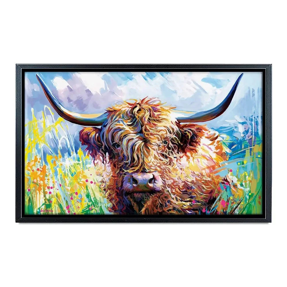 Highland Grazing Canvas Print Highland Grazing Canvas Print wall art product Leon Devenice