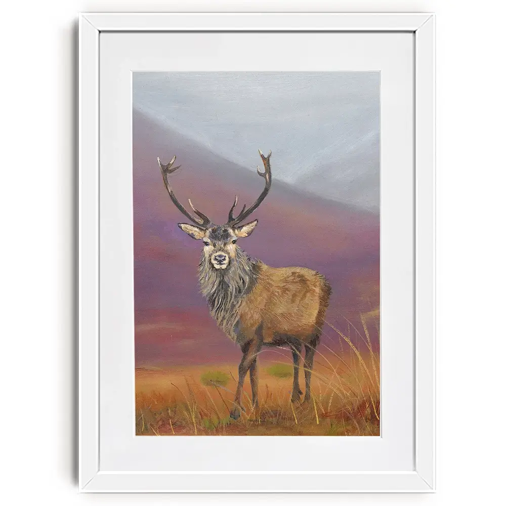 Highland Stag Framed Art Print Highland Stag Framed Art Print wall art product Karen Sutton