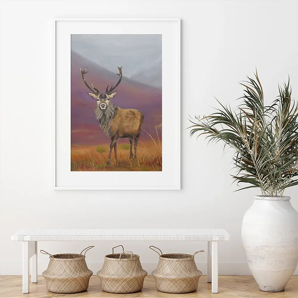 Highland Stag Framed Art Print Highland Stag Framed Art Print wall art product Karen Sutton