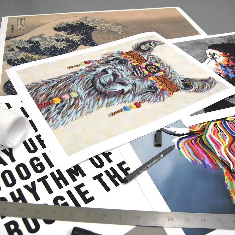 Hippie Llama Art Print Hippie Llama Art Print wall art product Carolee Vitaletti