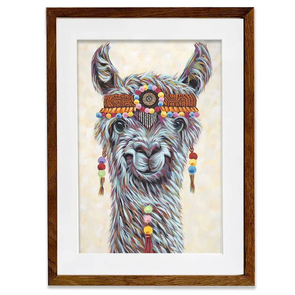 Hippie Llama Framed Art Print Hippie Llama Framed Art Print wall art product Carolee Vitaletti