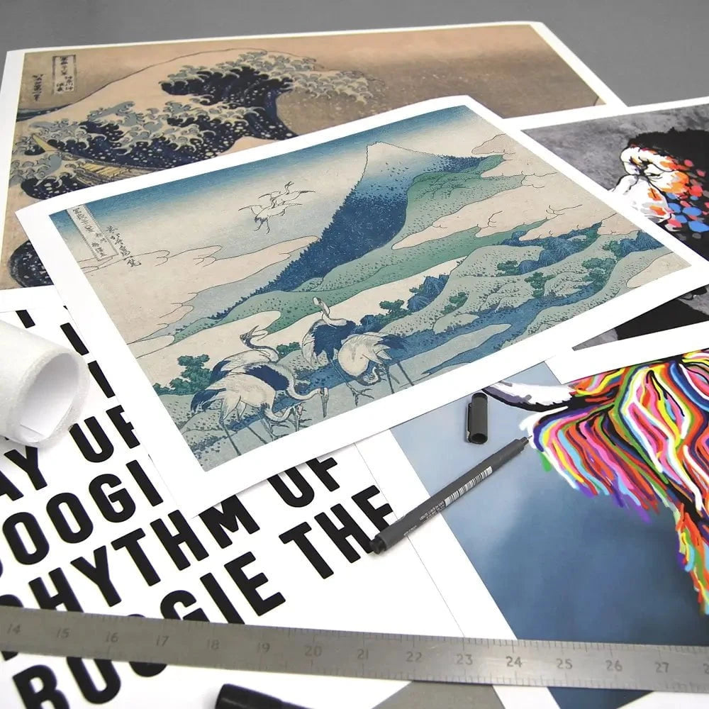 Hokusai's Distant Mountains Art Print Hokusai's Distant Mountains Art Print wall art product Hokusai Katsushika