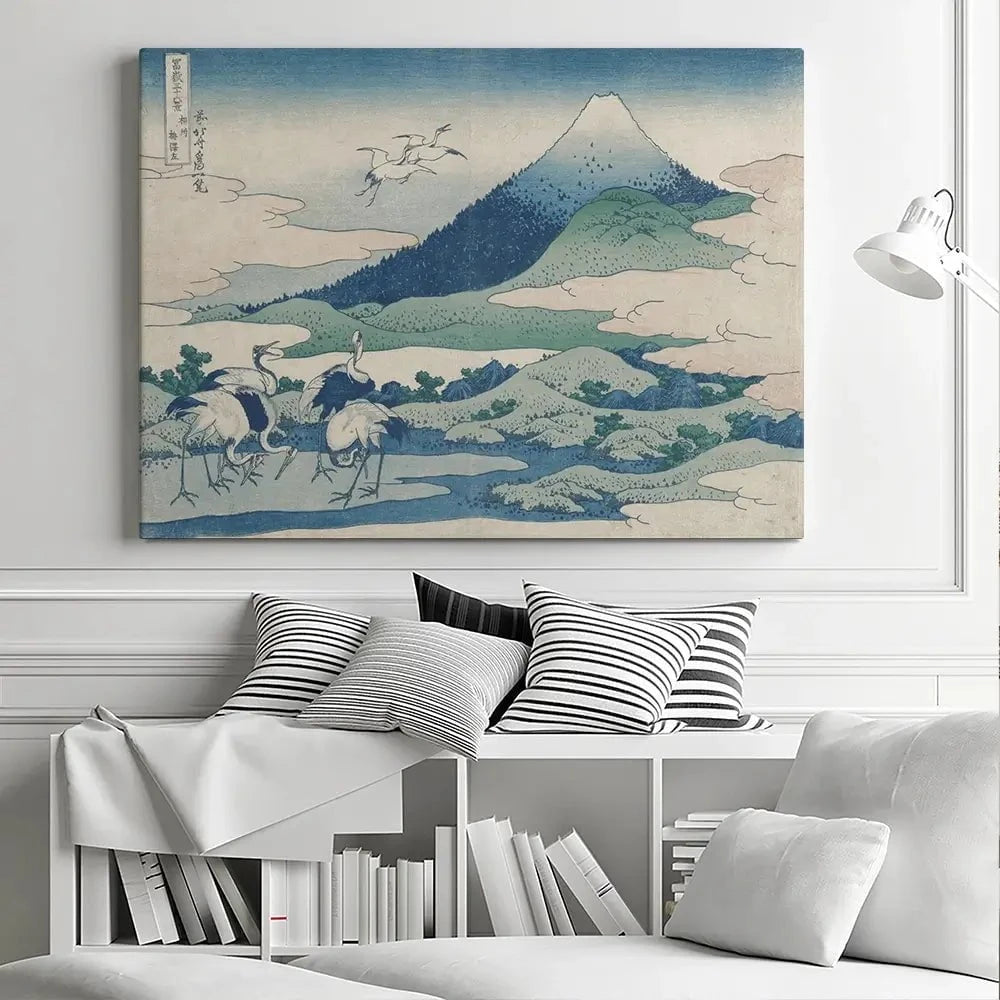 Hokusai's Distant Mountains Canvas Print Hokusai's Distant Mountains Canvas Print wall art product Hokusai Katsushika
