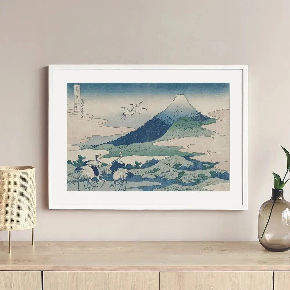 Hokusai's Distant Mountains Framed Art Print Hokusai's Distant Mountains Framed Art Print wall art product Hokusai Katsushika