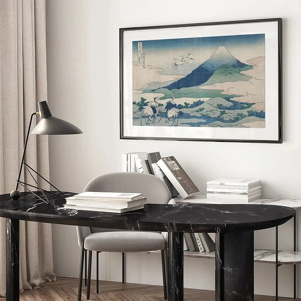 Hokusai's Distant Mountains Framed Art Print Hokusai's Distant Mountains Framed Art Print wall art product Hokusai Katsushika